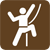 Rock climbing symbol.